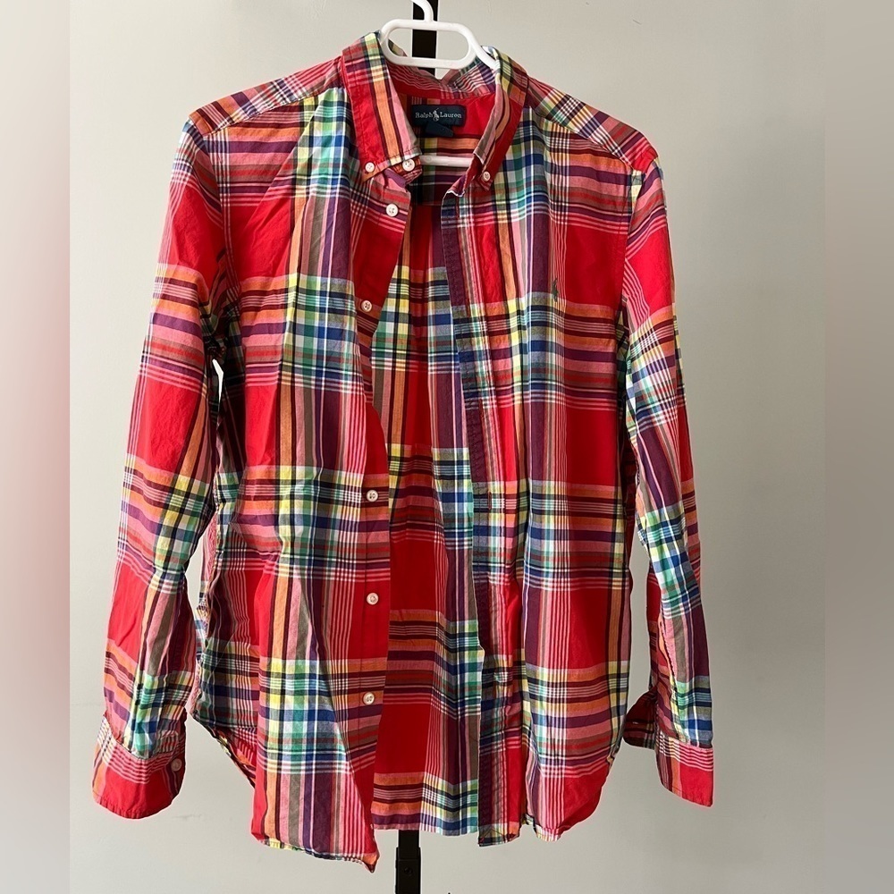 Ralph Lauren Button Down Shirt, Size X-Large (18 - 20), Colour Orange.